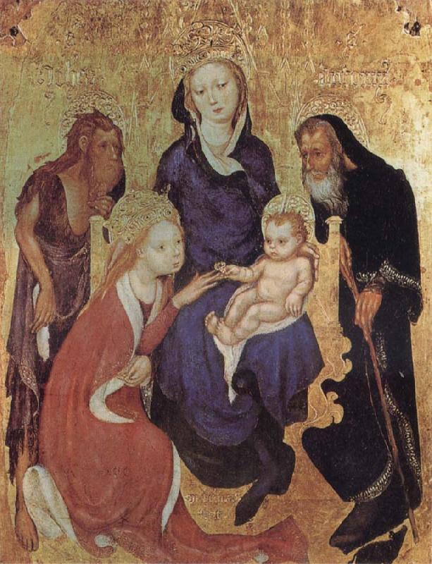 ALTICHIERO da Zevio The Mystic Marriage of St Catherine Germany oil painting art